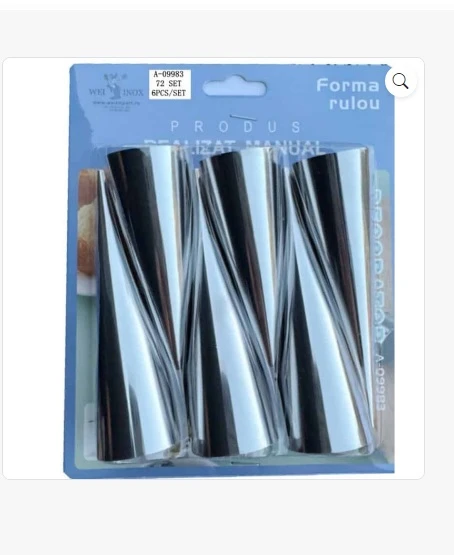 Forma inox cornet 6buc/set WEI A-09983